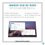 HP E-Series E23 G4 58,4 cm (23inch) 1920 x 1080 Pixels Full HD LCD Zwart, Zilver